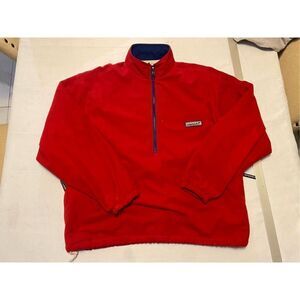 Sperry Jacket Mens Small Red Blue Top Sider Outdoors Zip Sweater Coat Casual